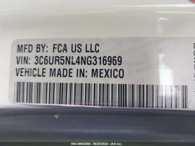 3C6UR5NL4NG316969 RAM 2500 Laramie Mega Cab 4x4 6'4 Box