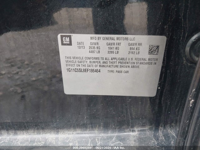 Chevrolet MALIBU 1LT 2014 1G11C5SL8EF186464 Image 9