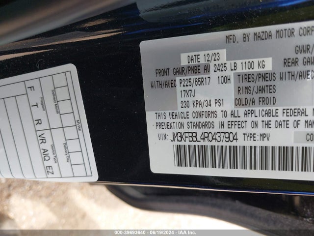 JM3KFBBL4R0437904 Mazda Cx-5 2.5 S Select