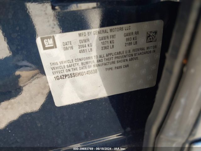 1G4ZP5SS6HU145638 Buick Lacrosse Essence