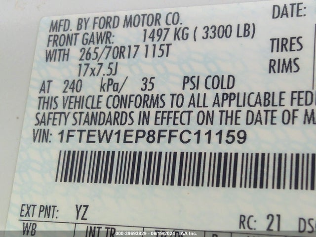 Ford F-150 Xl 2015 1FTEW1EP8FFC11159 Image 9