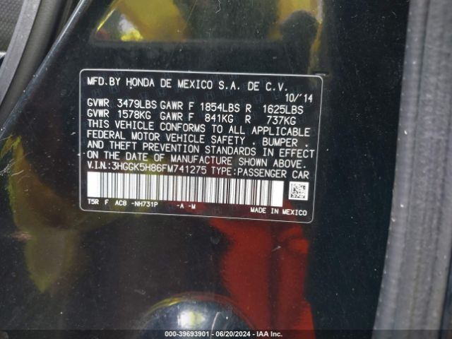 3HGGK5H86FM741275 Honda Fit Ex/ex-l
