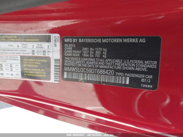 2013 MINI HARDTOP WMWSU3C59DT686420 Photo 8