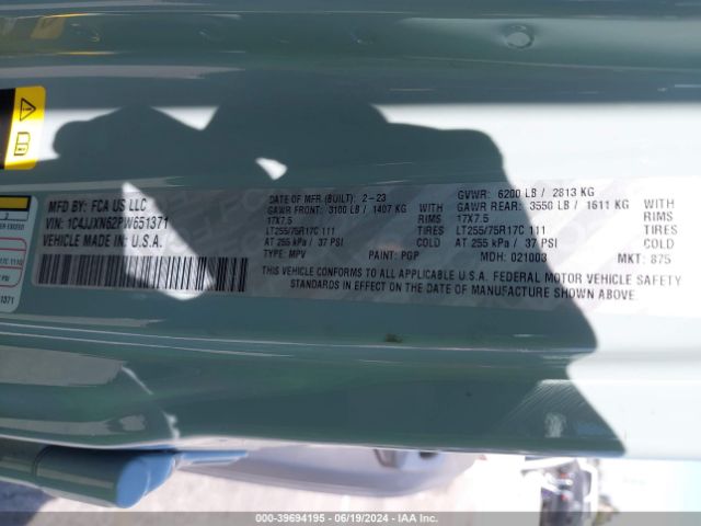 1C4JJXN62PW651371 Jeep Wrangler 4xe 4x4