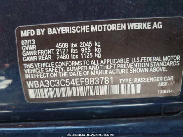 WBA3C3C54EF983781 BMW 320i Xdrive