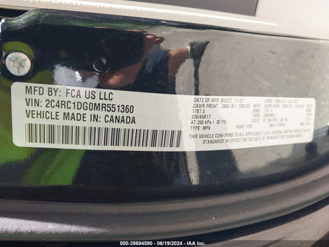 2C4RC1DG0MR551360 Chrysler Voyager Lxi