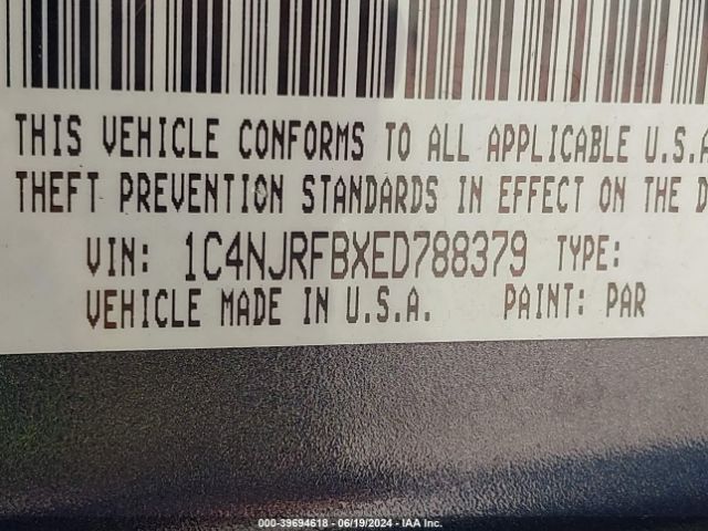 1C4NJRFBXED788379 Jeep Patriot Latitude