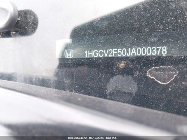 1HGCV2F50JA000378 Honda Accord Ex-l 2.0t