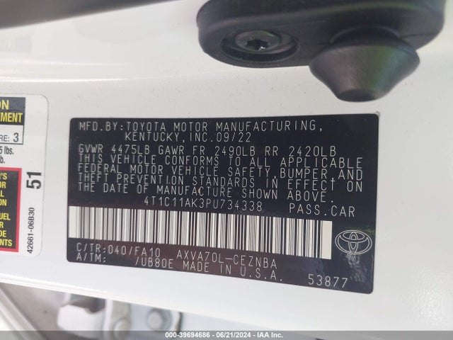 Toyota CAMRY LE 2023 4T1C11AK3PU734338 Image 9