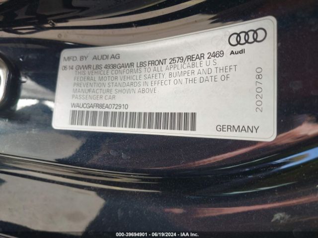 WAUCGAFR8EA072910 Audi S5 3.0t Premium Plus
