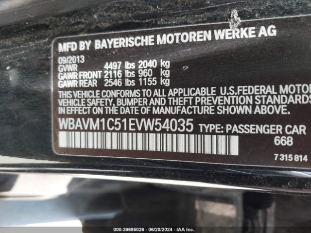 WBAVM1C51EVW54035 BMW X1 Sdrive28i