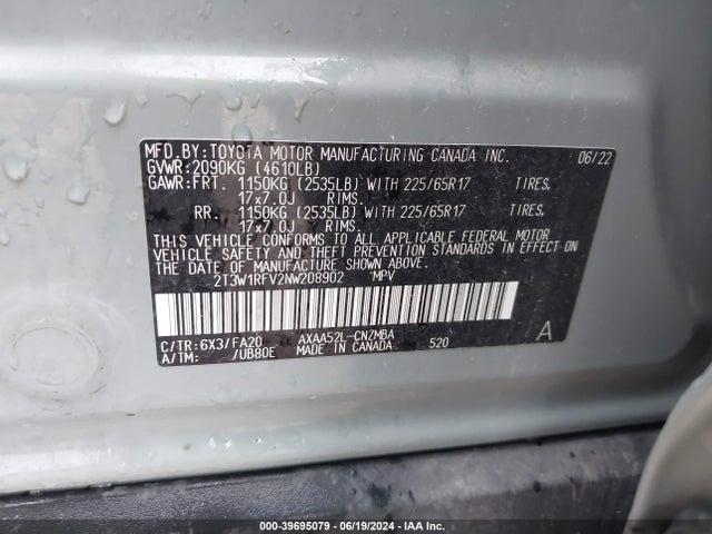 Toyota Rav4 Xle 2022 2T3W1RFV2NW208902 Image 9