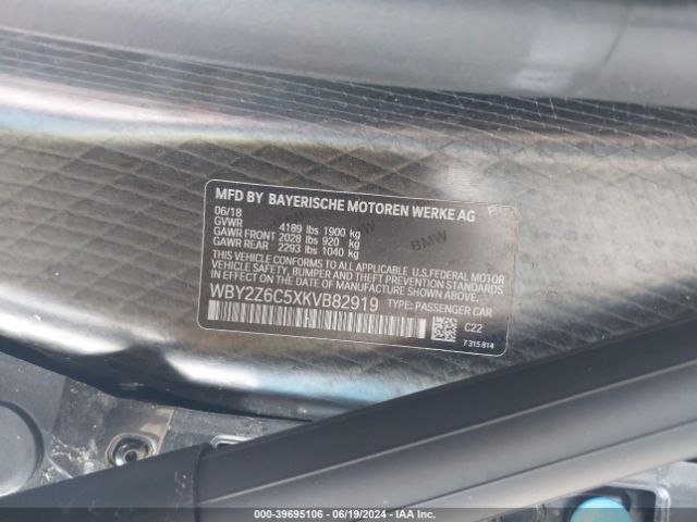 WBY2Z6C5XKVB82919 BMW I8