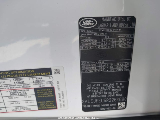SALEJFEU6R2264688 Land Rover Defender 130 P400 S