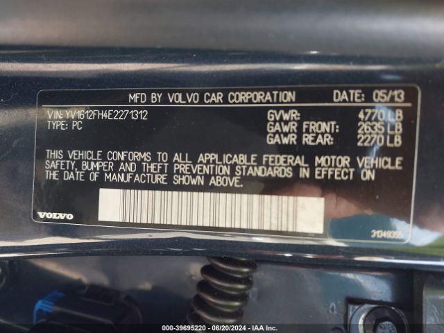YV1612FH4E2271312 Volvo S60 T5/t5 Platinum/t5 Premier/t5 Premier Plus