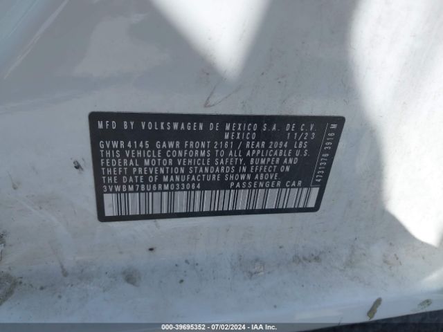 3VWBM7BU6RM033064 Volkswagen Jetta 1.5t Sport
