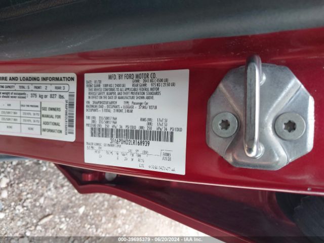 3FA6P0HD2LR168939 Ford FUSION SE