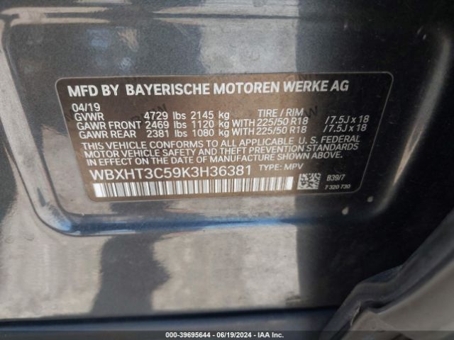 WBXHT3C59K3H36381 BMW X1 Xdrive28i