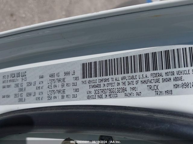 3C6TR5DT9GG132384 RAM 2500 Slt