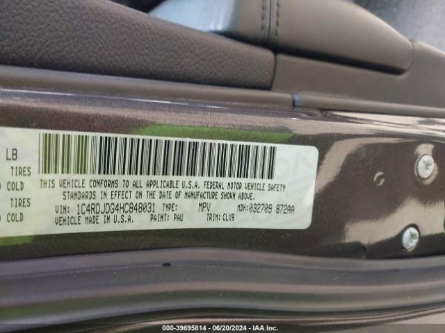 1C4RDJDG4HC848031 Dodge Durango Gt Awd
