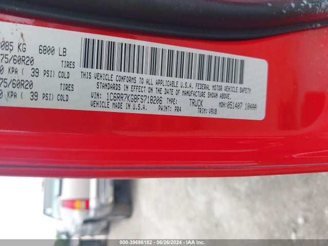 RAM 1500 Express 2015 1C6RR7KG8FS718206 Image 9