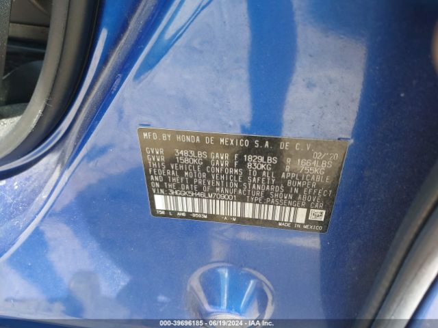 3HGGK5H46LM709001 Honda FIT LX