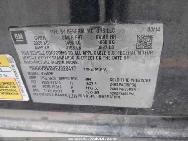 1GKKVSKD0EJ328417 GMC Acadia Slt-2