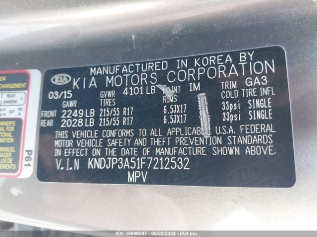KNDJP3A51F7212532 KIA SOUL +