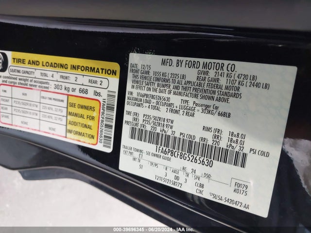 Ford Mustang Gt Premium 2016 1FA6P8CF8G5265630 Image 9