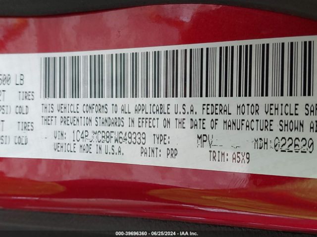 1C4PJMCB8FW649339 Jeep Cherokee Latitude