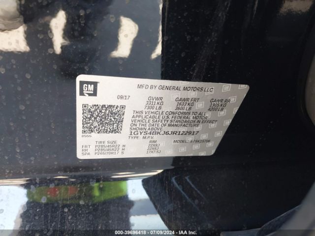 1GYS4BKJ6JR122917 Cadillac Escalade Luxury