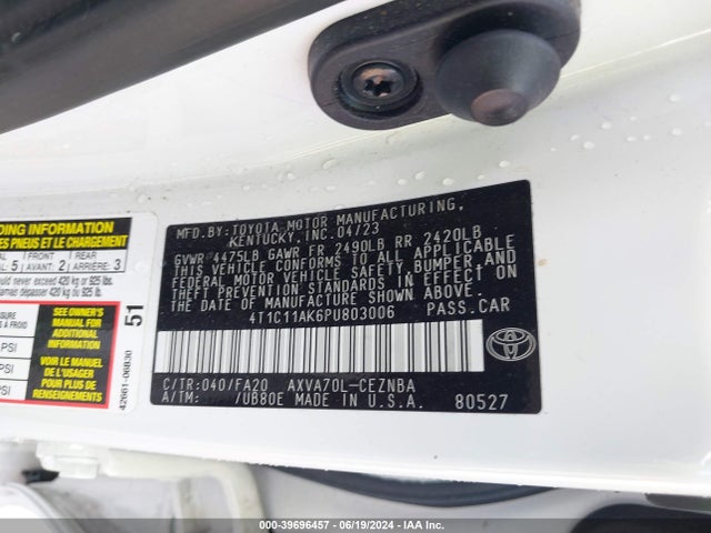 Toyota CAMRY LE 2023 4T1C11AK6PU803006 Image 9