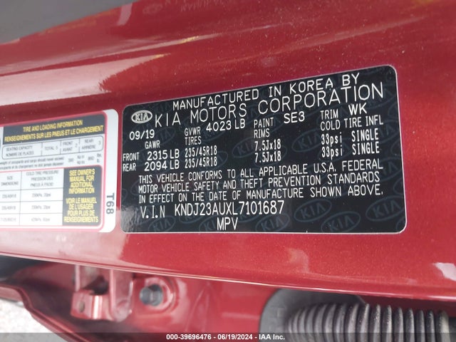 KIA Soul X-line 2020 KNDJ23AUXL7101687 Image 9
