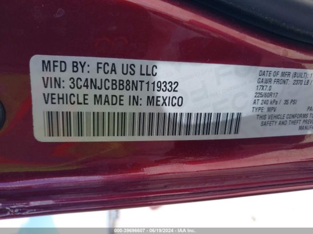 3C4NJCBB8NT119332 Jeep Compass Latitude Fwd
