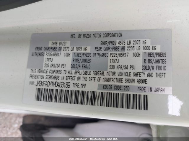 JM3KFACM1M0463189 Mazda Cx-5 Touring