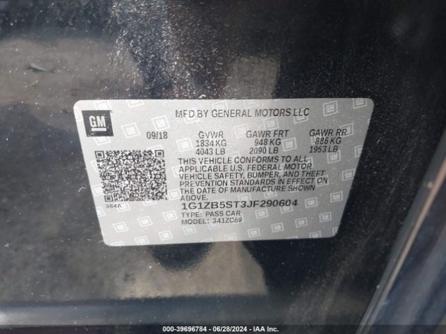 1G1ZB5ST3JF290604 Chevrolet Malibu 1ls