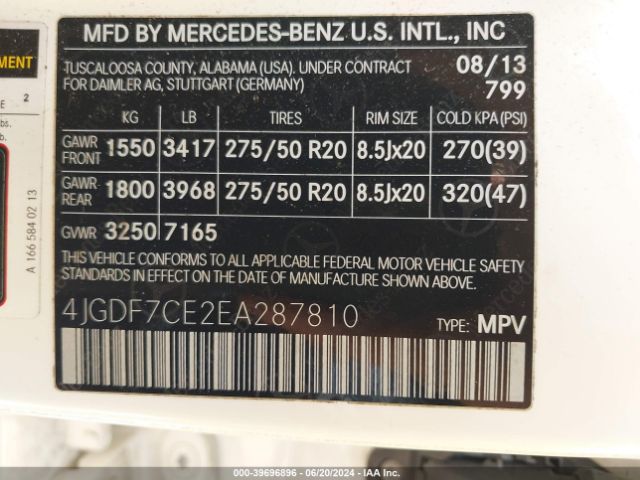 2014 MERCEDES-BENZ GL 450 4JGDF7CE2EA287810 Photo 8