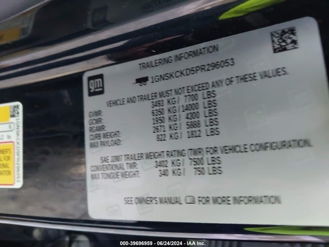 Chevrolet Suburban 4wd Lt 2023 1GNSKCKD5PR296053 Image 9