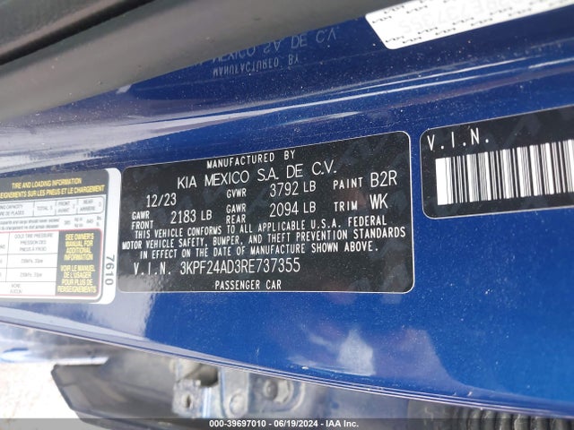 KIA Forte Lxs 2024 3KPF24AD3RE737355 Image 9