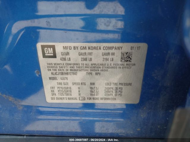 KL4CJ1SB1HB127042 Buick Encore Sport Touring