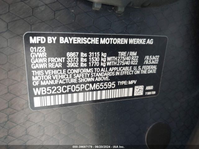 WB523CF05PCM65595 BMW Ix Xdrive50