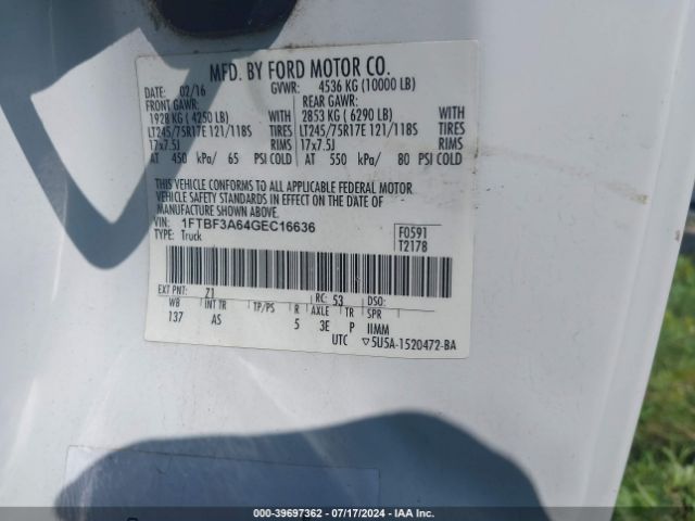 1FTBF3A64GEC16636 Ford F-350 Xl