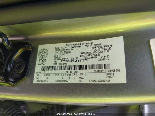 Ford F-150 Xlt 2020 1FTEW1EP4LFB57578 Image 9