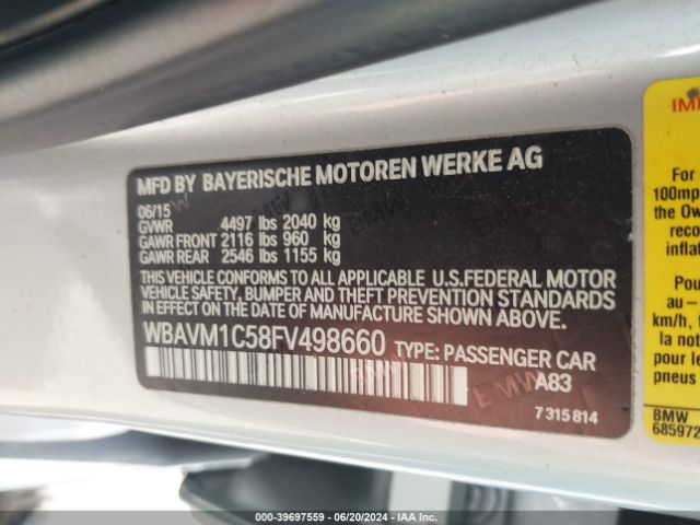 WBAVM1C58FV498660 BMW X1 Sdrive28i