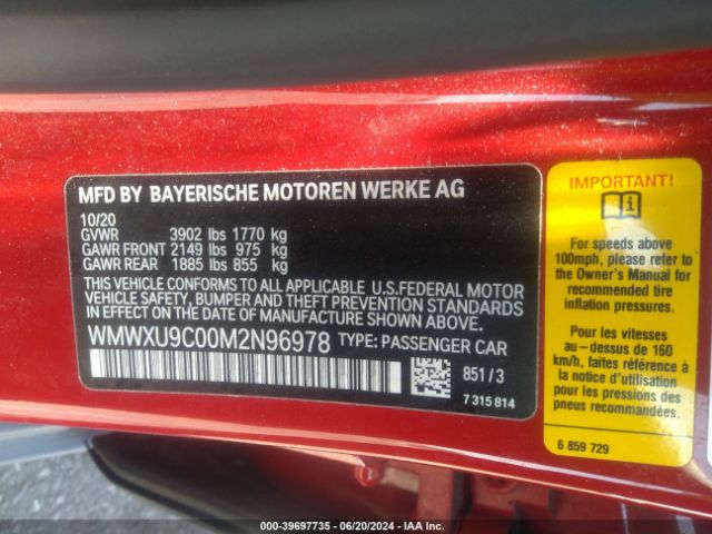 WMWXU9C00M2N96978 Mini Hardtop Cooper S