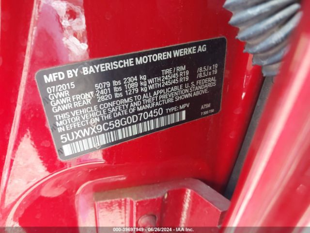 5UXWX9C58G0D70450 BMW X3 Xdrive28i
