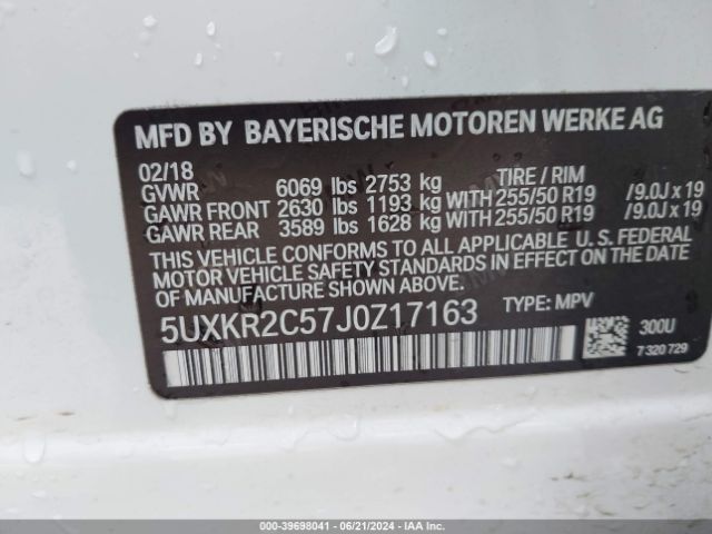 5UXKR2C57J0Z17163 BMW X5 Sdrive35i