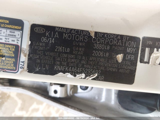 KIA FORTE LX 2015 KNAFK4A64F5295692 Image 9