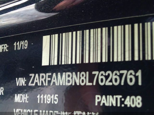ZARFAMBN8L7626761 Alfa Romeo Giulia Ti Rwd