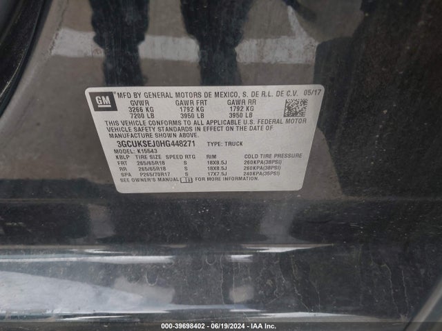Chevrolet Silverado 1500 2lz 2017 3GCUKSEJ0HG448271 Image 9